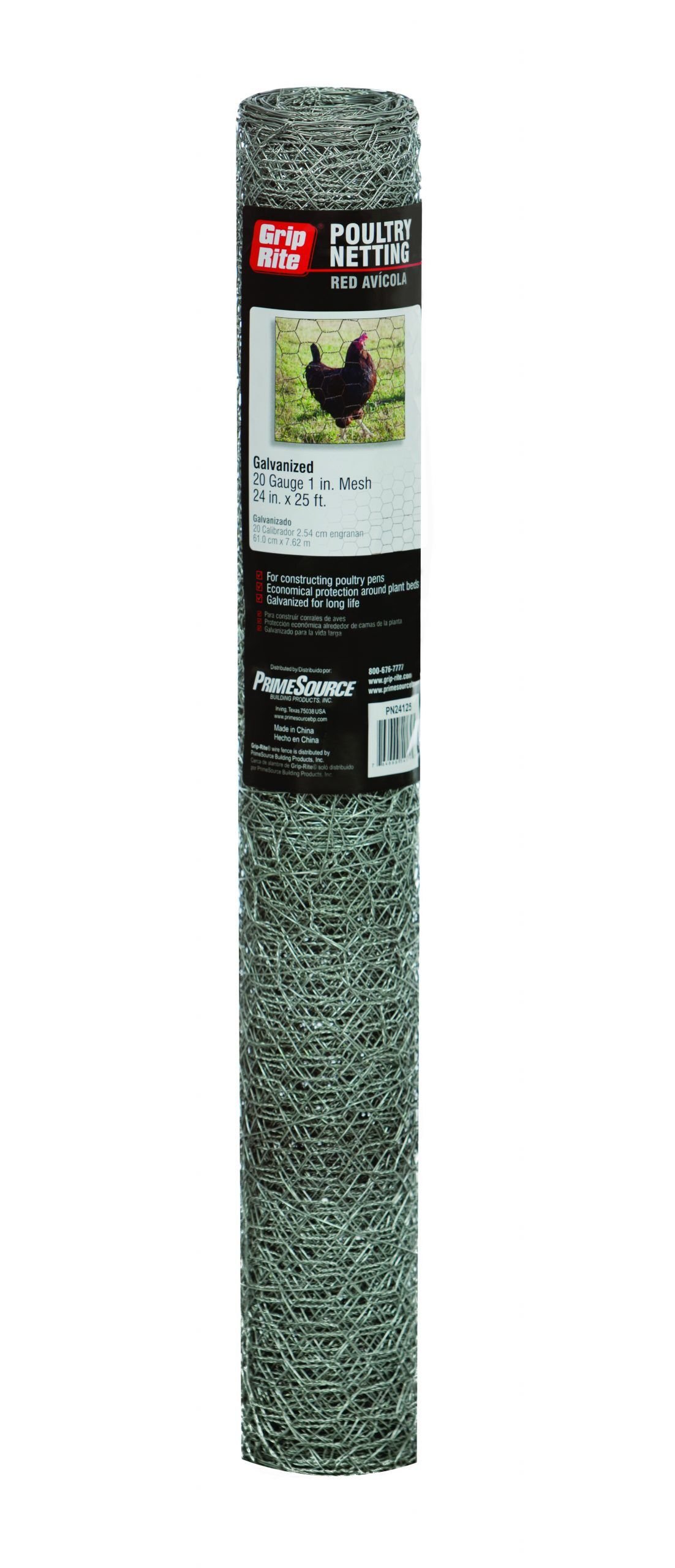 1-In x 6-Ft x 50-Ft Chicken Wire Fencing Galvanized