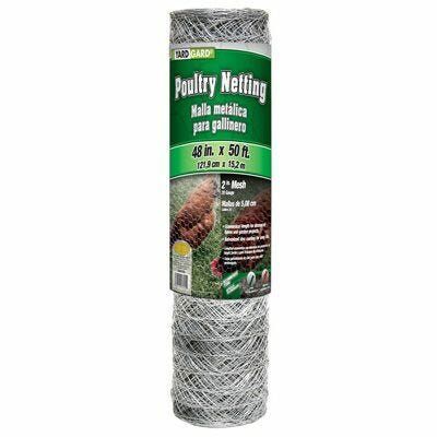 Galvanized Poultry Net Metal Mesh Fencing Chicken Wire Rustic Silver 40" 1-20yd 