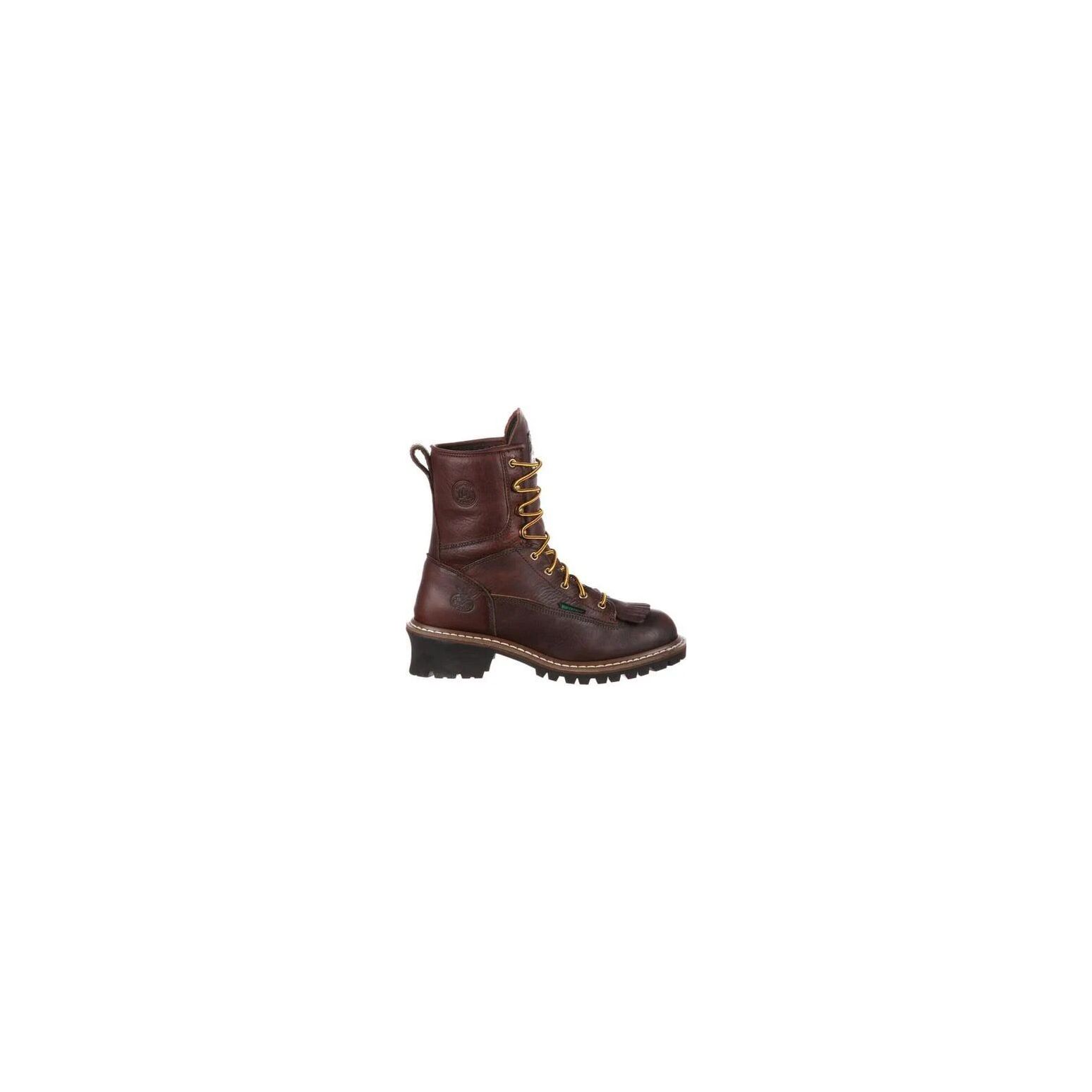 Georgia Men's Steel Toe Waterproof Logger Boot in Chocolate Work