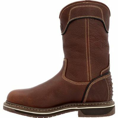 Women's AMP LT Edge Waterproof Pull on Work Boot in Brown