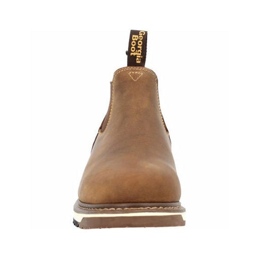 Georgia Boot Men's AMP LT Wedge Steel Toe Waterproof Work Boot - Brown | ASTM 2413, Electrical Hazard Rated