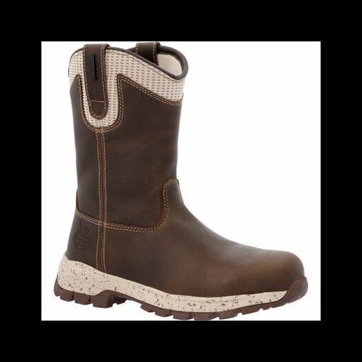 Women's Eagle Trail Pull-On Work Boot in Brown