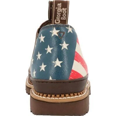 Georgia Men's Giant Patriotic Romeo Work Shoe in Brown