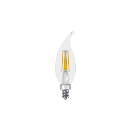 13325 Light Bulb Dimmable LED Soft White 500-Lumen Candelabra Base Bent Tip, 4 Piece