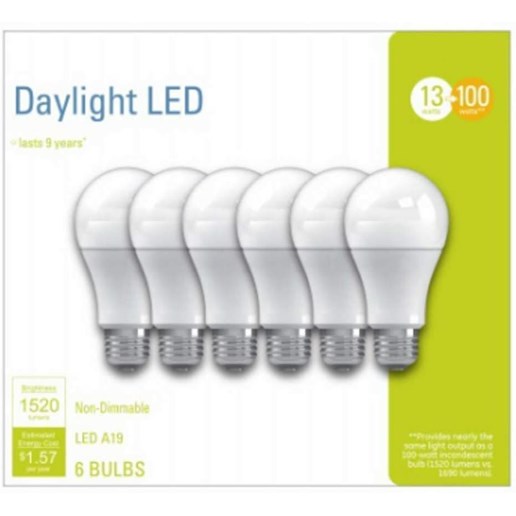 Ge Lighting 13W Led Bulbs, 1100 Lumens, 6 Pack - Qty 1