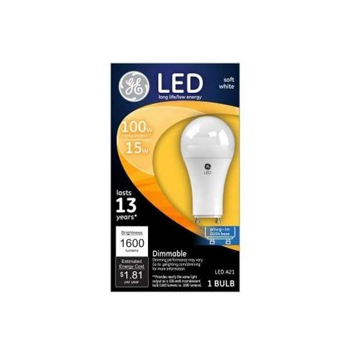 Ge Lighting Led Light Bulb, A21, Frosted Soft White, 1600 Lumens, 15-Watts