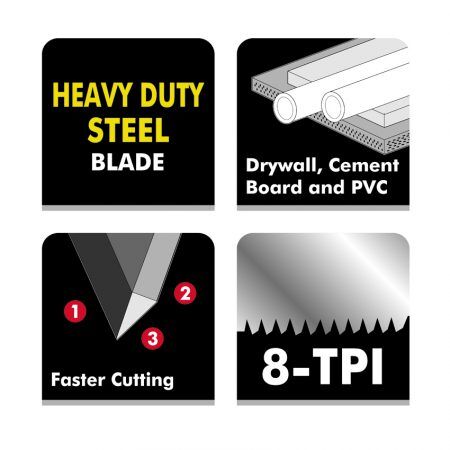 Goldblatt Heavy-Duty Drywall Jab Saw, 6-In