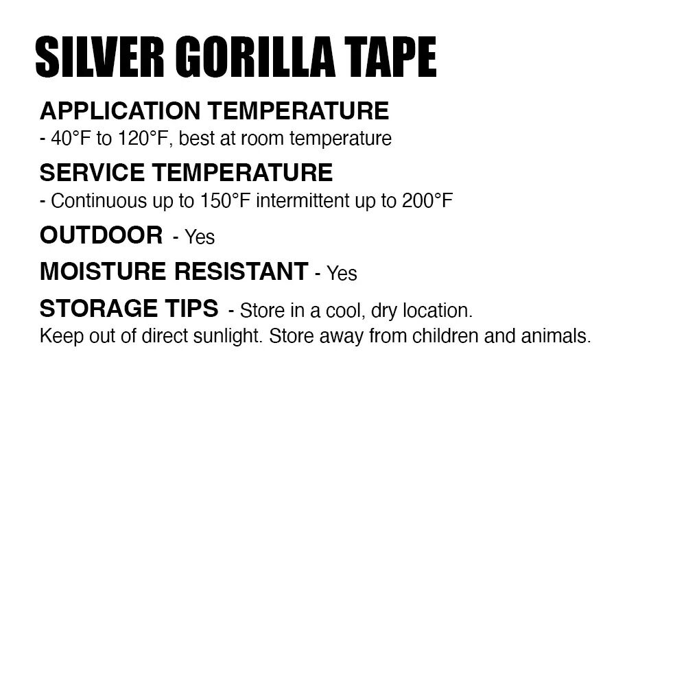 Gorilla Silver Tape