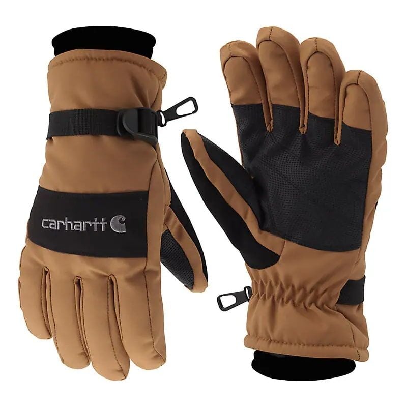 Carhartt Men's Waterproof Insulated Glove in Brown/Black