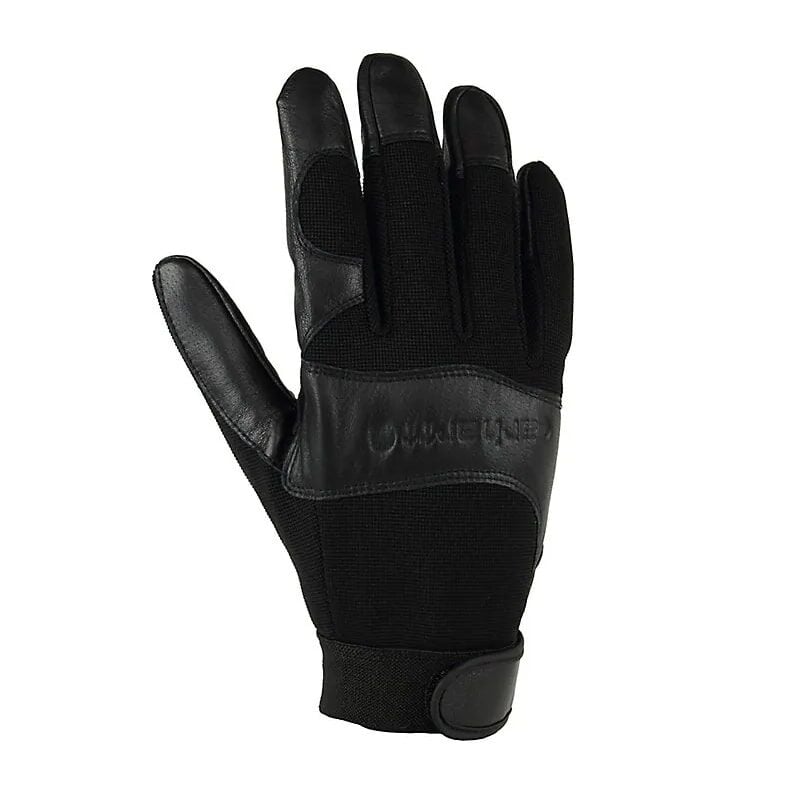 Carhartt Men's High Dexterity Reinforced Secure Cuff Glove in Black