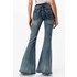 Women's Easy Fit Mini Flare Jean With Stitched Steer Head Pocket
