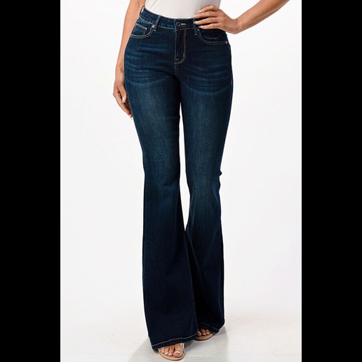 Grace in LA Women's Easy Fit Trouser Flare Jean