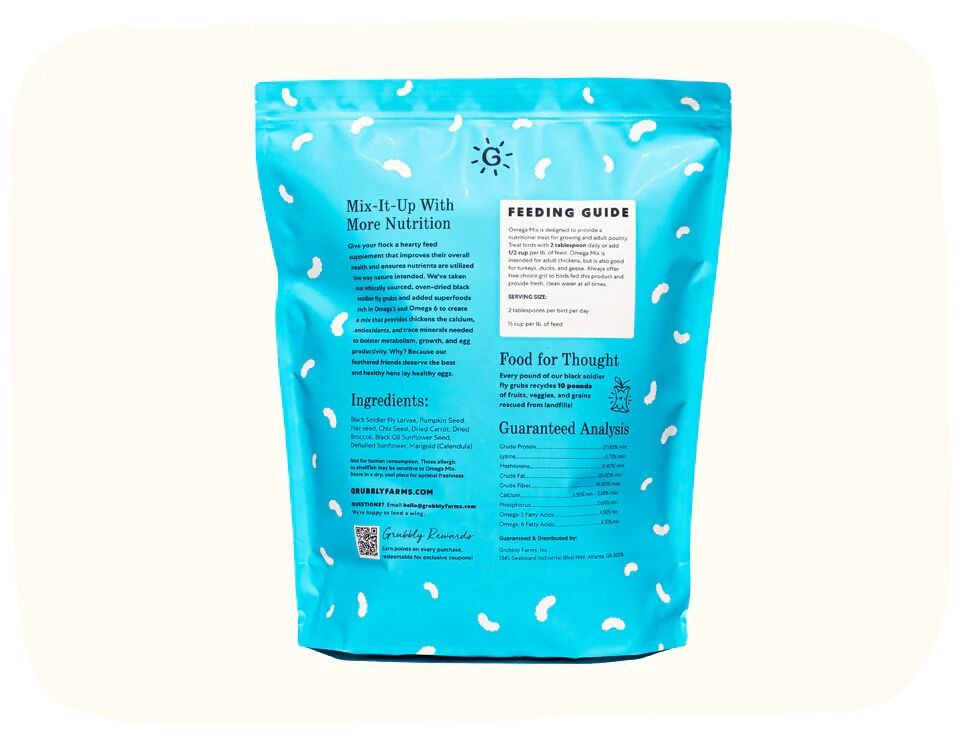 Grubbly Farms Omega Mix Chicken Supplement/Treat, 5-Lb