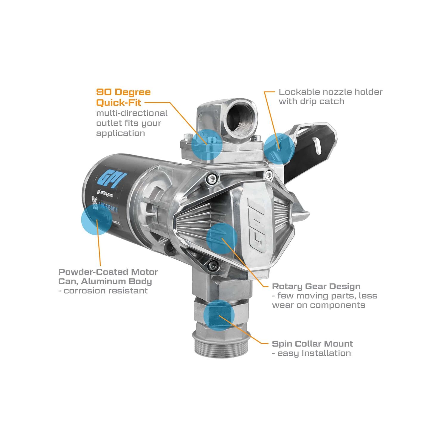 GPI Transfer Pump 20 GPM 12V