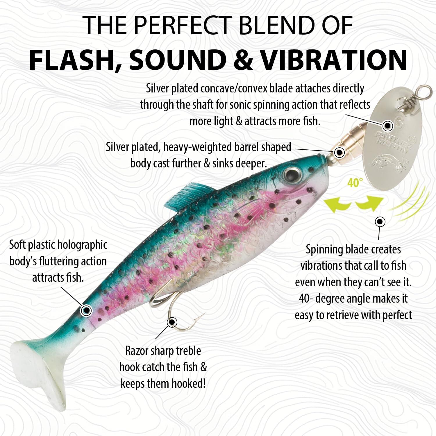 Panther Martin Mivif Style Spinner Minnows Lure, Size 0