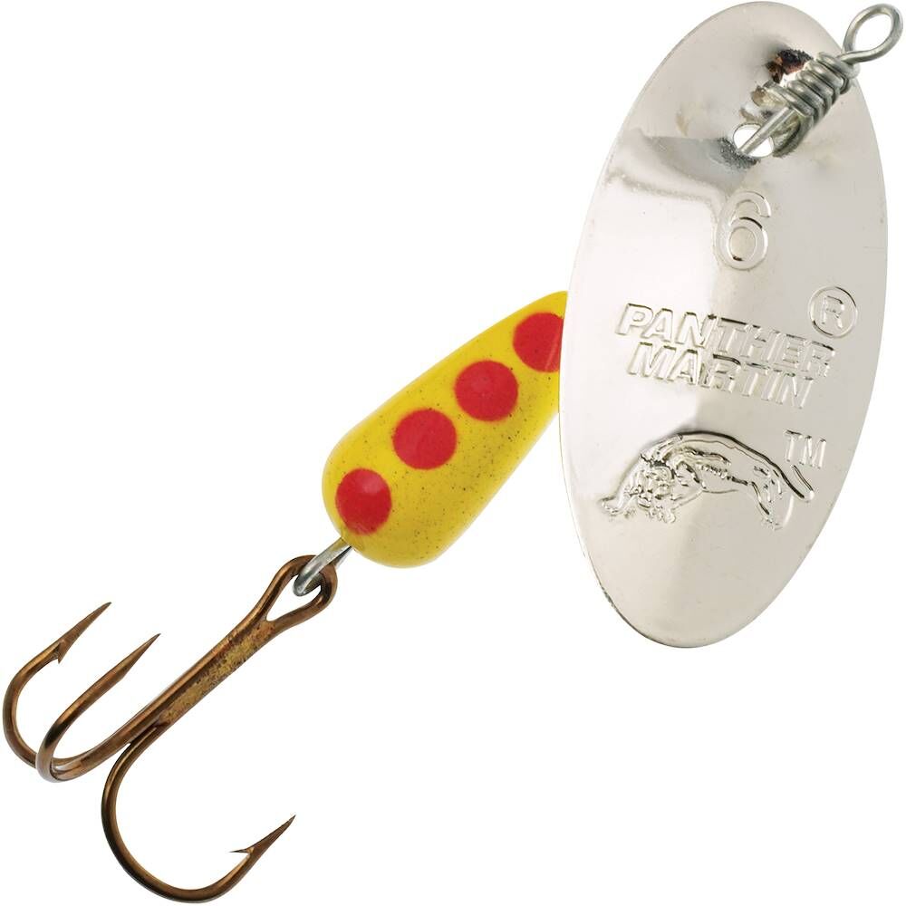 Panther Martin Silver Classic Regular Teardrop Spinner, #4, 1/8-Oz