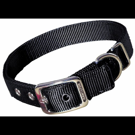 Hamilton Nylon Dog Collar in Black, 1-In x 30-In