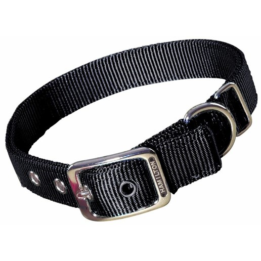 Hamilton Nylon Dog Collar in Black, 1-In x 30-In