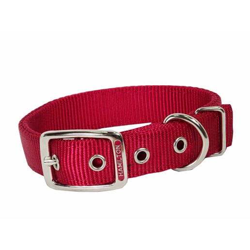 Hamilton Nylon Dog Collar in Red, 1-In x 30-In
