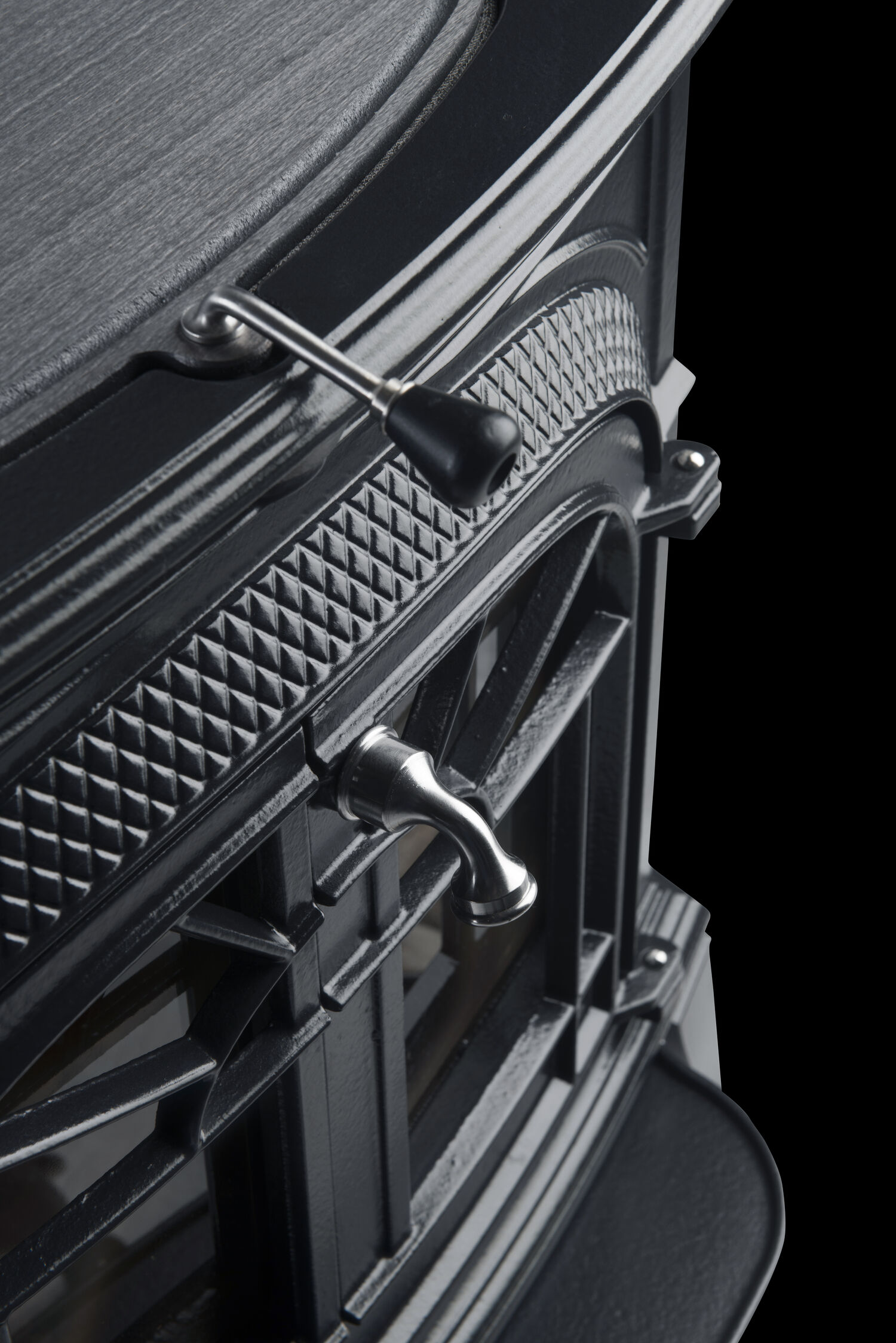 Vermont Castings Intrepid FlexBurn Wood-Burning Stove In Classic Black With Transition Doors