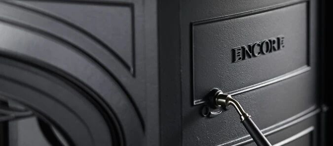 Vermont Castings Encore Wood-Burning Stove In Classic Black With Transition Doors