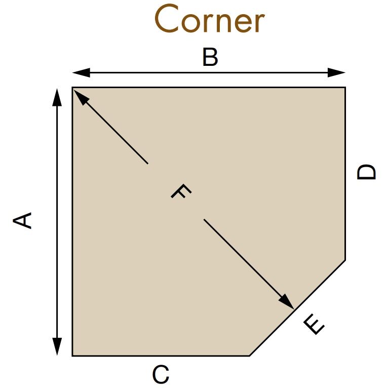 Hearth Classics Corner Classic Type 2 Hearth Pad Charcoal, 40-In x 40-In