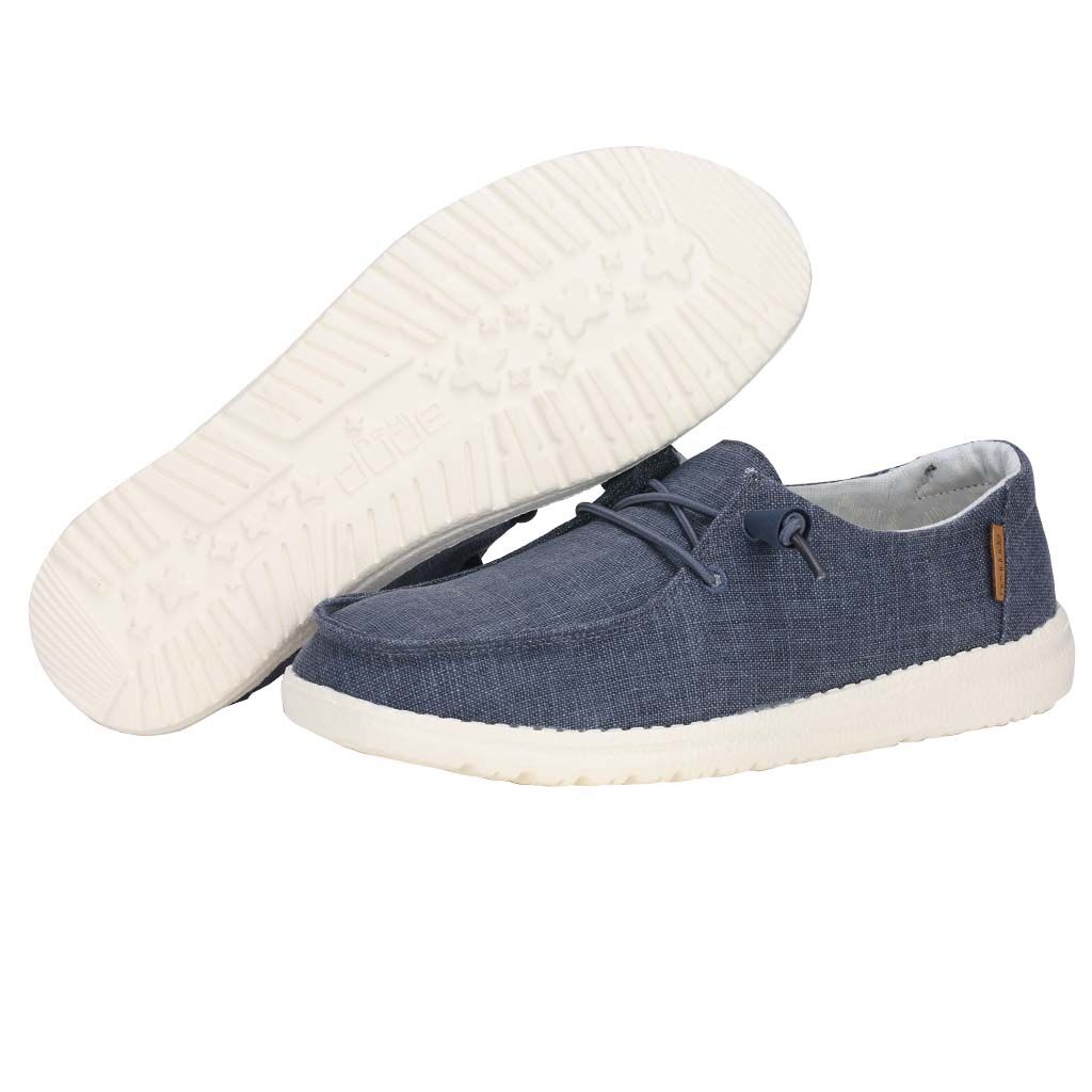 Women's Wendy Chambray Moc in Navy White