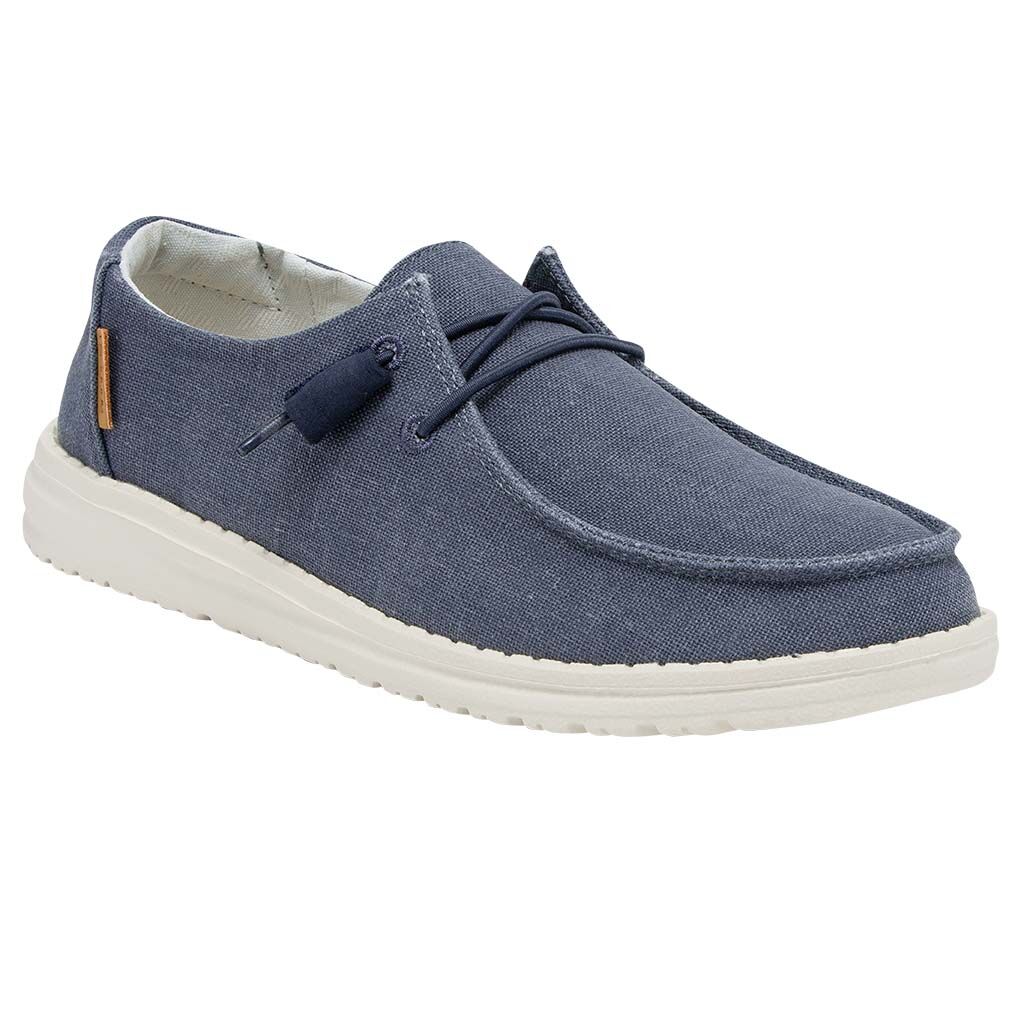 Women's Wendy Chambray Moc in Navy White