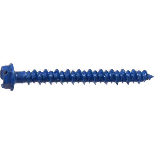 Hillman Blue Slotted Hex Washer-Head Tapper Concrete Screw Anchors, 3/16-In X 1-3/4-In, 5-Pc
