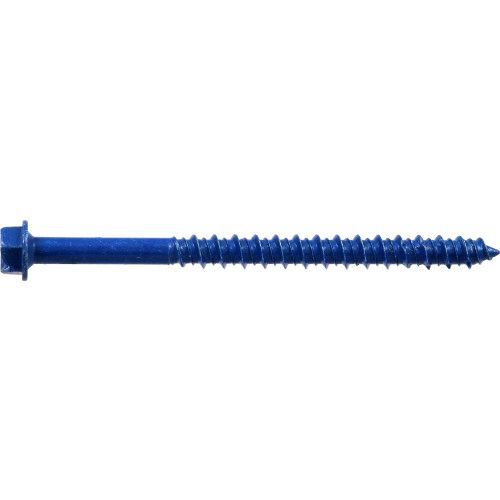 Hillman Blue Slotted Hex Washer-Head Tapper Concrete Screw Anchors, 1/4-In x 3-1/4-In, 3-Pk