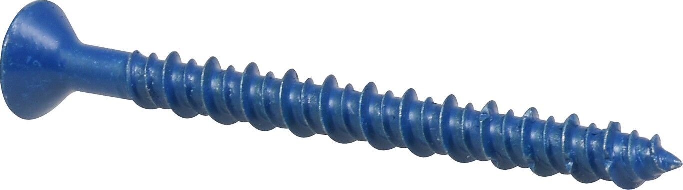 Hillman Blue Flat-Head Phillips Tapper Concrete Screw Anchors, 1/4-In x 2 1/4-In 4-Pc