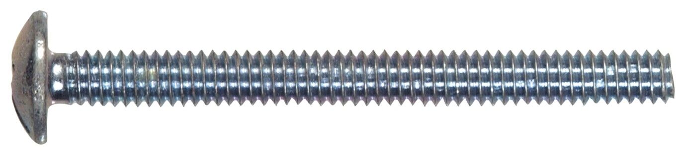 Hillman Zinc Truss Head Slotted Machine Screw, #8-32 x 1-In, 6-Pc