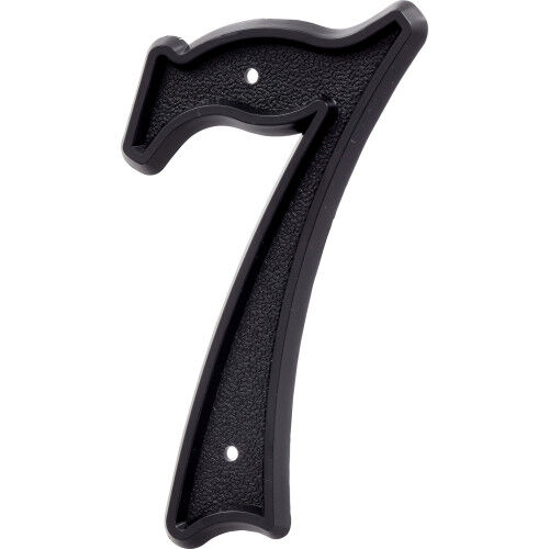 Hillman Plastic Matte Black House Number 7, 5-1/2 In
