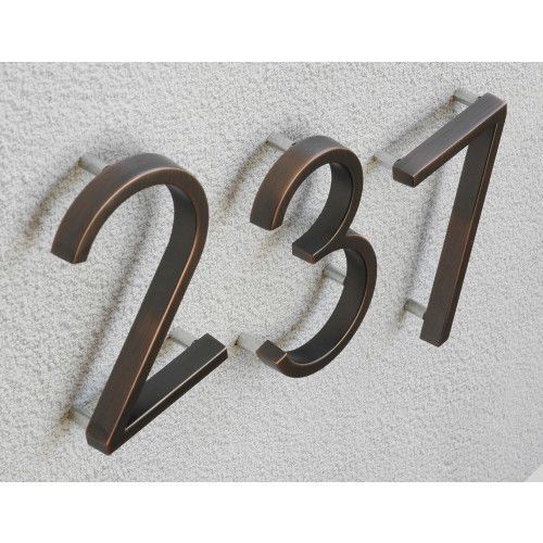Hillman Distinctions Floating Mount Black House Number 3, 5-In