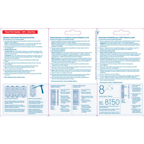 Hillman Distinctions Floating Mount House Black Number 8, 5-In
