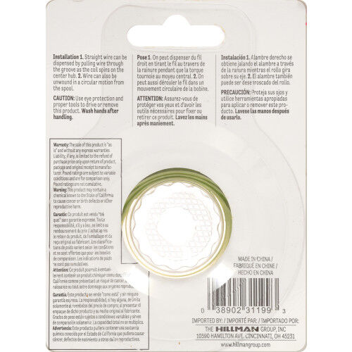 Hillman Plastic Hobby Wire, #20 X 75-Ft, 15-Lb