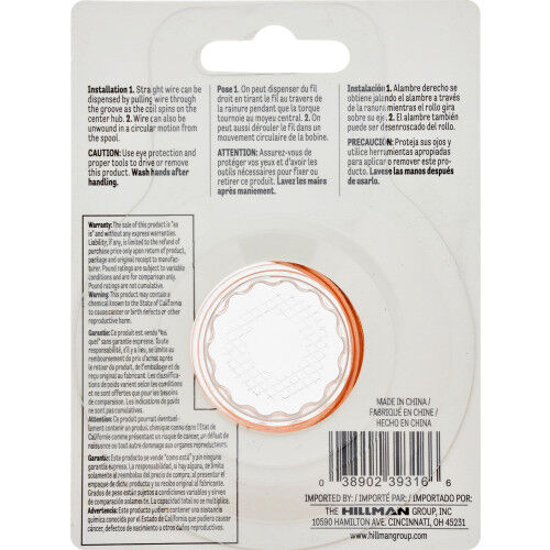 Hillman Copper Hobby Wire, #16 X 25-Ft, 20-Lb