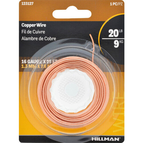 Hillman Copper Hobby Wire, #16 X 25-Ft, 20-Lb