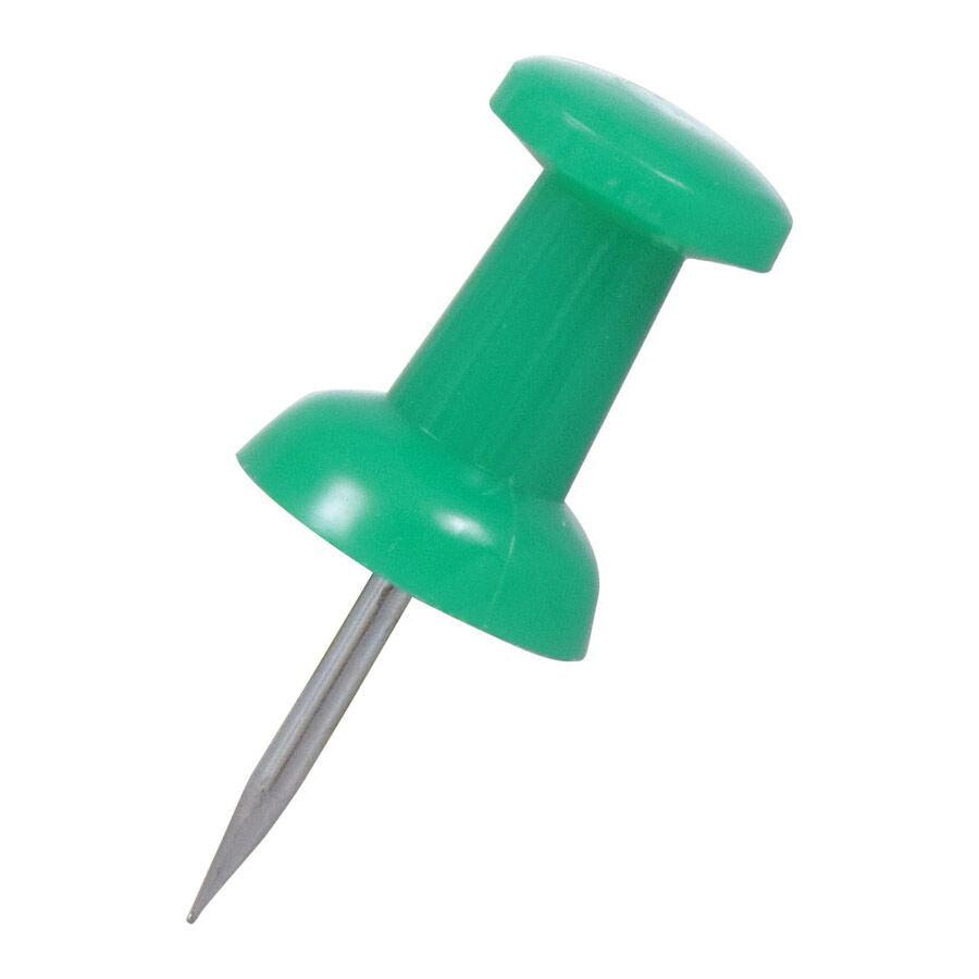 Hillman Green Push Pins, 25-Pk