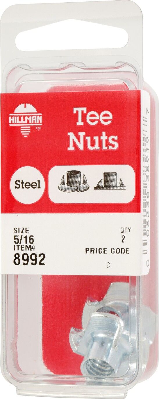 Hillman Pronged Tee Nuts, 5/16-In - 18, 2-Pc