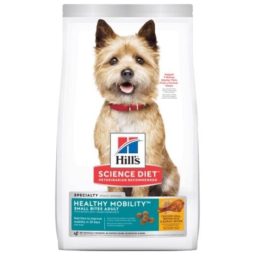 Hill's Science Diet Healthy Mobility Small Bites Chicken Rice Barley Adult Dry Dog Food, 4-Lb Bag 
