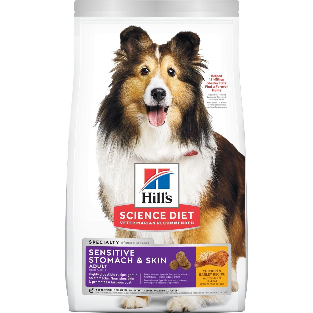 Hill's Science Diet Adult Sensitive Stomach & Skin Chicken Recipe Dog Food, 4-Lb