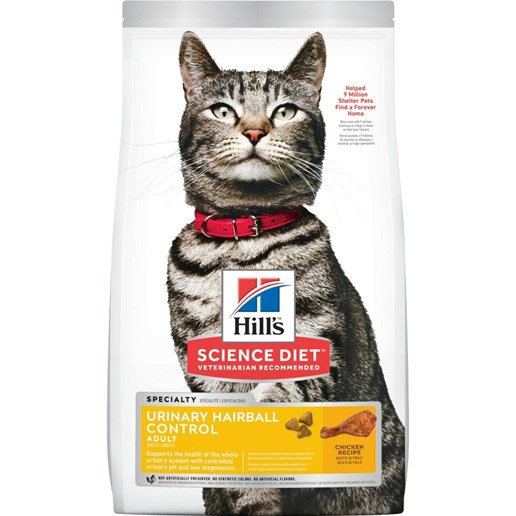 Hill's® Science Diet® Urinary Hairball Control Adult Dry Cat Food, 15.5-Lb Bag