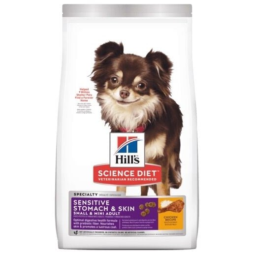 Hill's Science Diet Sensitive Stomach & Skin Small & Mini Chicken Adult Dry Dog Food, 4-Lb Bag 