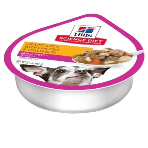 Hill's® Science Diet® Adult 7+ Small Paws Savory Stew with Chicken & Vegetables Dog Food, 3.5-Oz