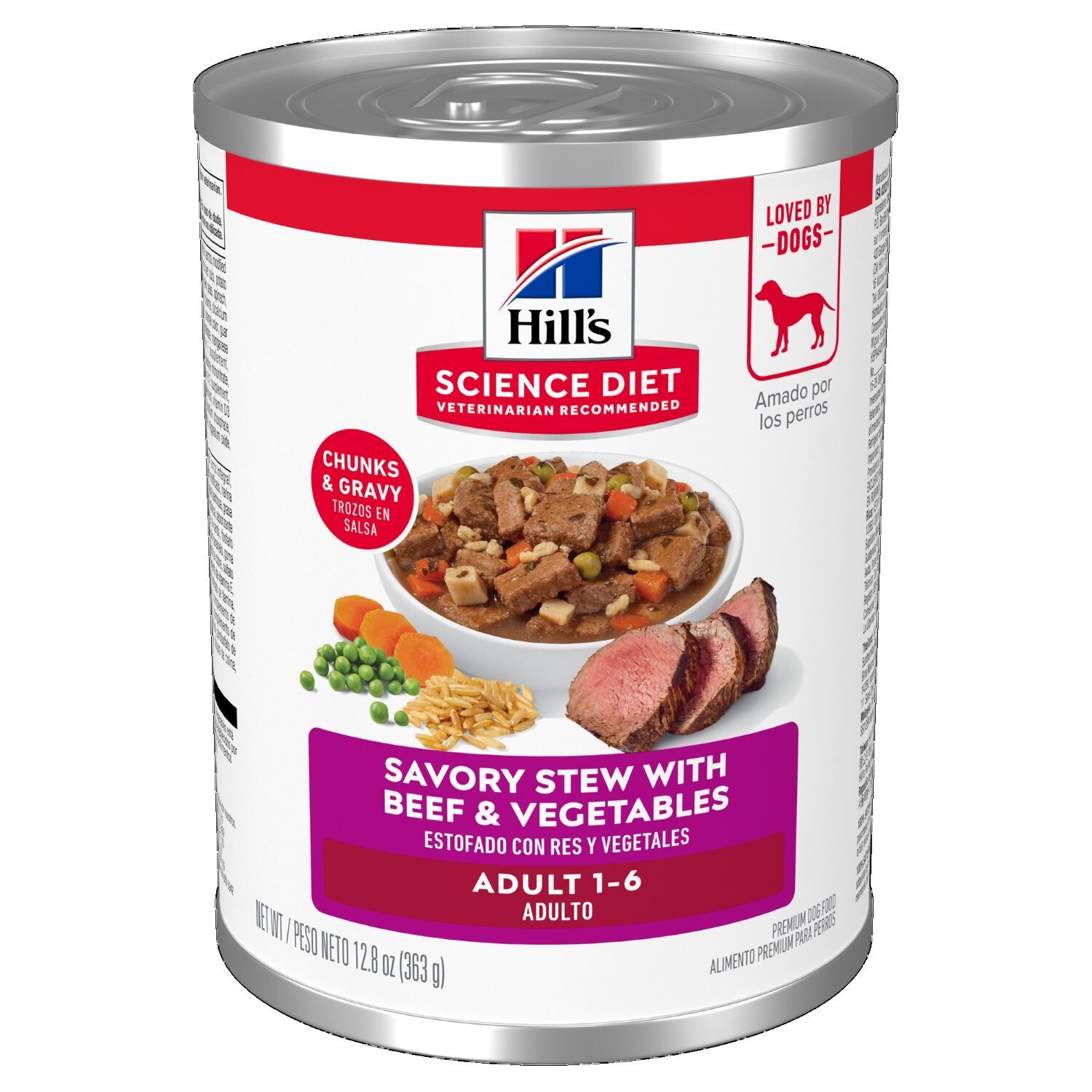 Hill's Science Diet Adult Savory Stew with Beef & Vegetables Dog Food, 12.8-Oz