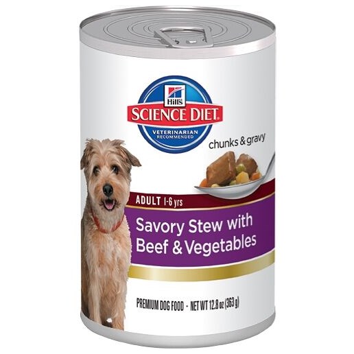 Hill's Science Diet Beef & Vegetables Savory Stew Adult Wet Dog Food, 12.8-Oz Can 