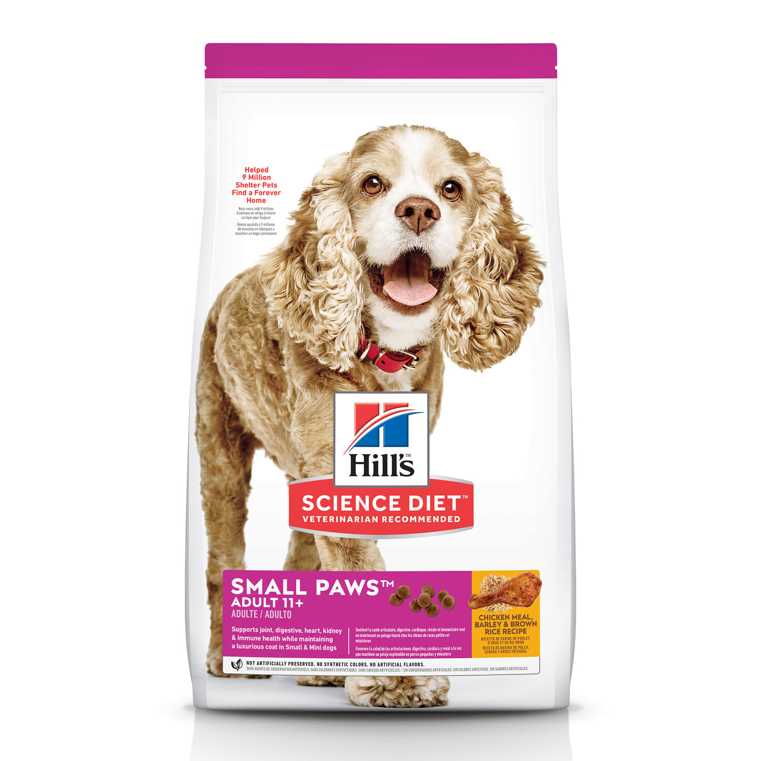 Hill's Science Diet Small Paws Chicken & Barley Senior Dry Dog Food, 4.5-Lb Bag 