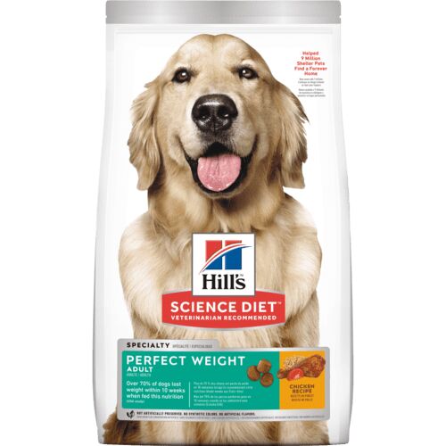 Hill's Science Diet Perfect Weight Chicken Recipe Adult Dry Dog Food, 4-Lb Bag 