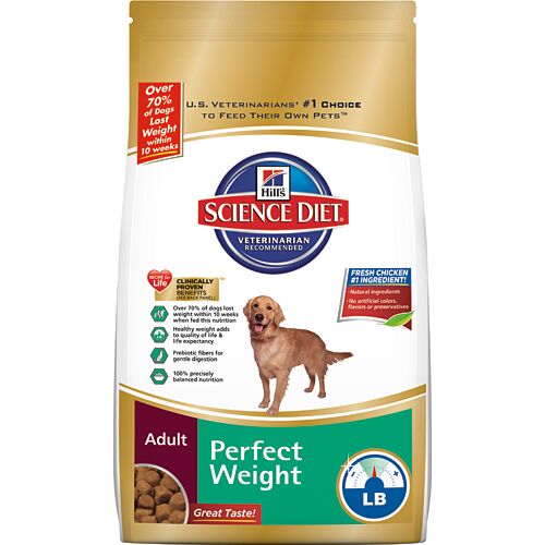 Hill's Science Diet Perfect Weight Chicken Recipe Adult Dry Dog Food, 4-Lb Bag 